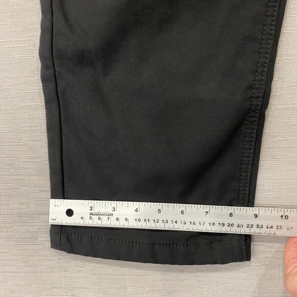 CAT Caterpillar Work Pants Mens 36 x 32 Black Canvas Fleece Lined Insulated - Picture 9 of 12